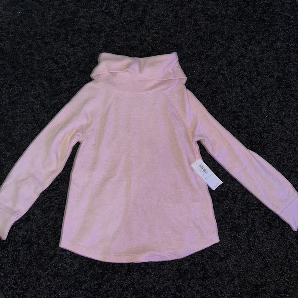 Light pink turtle neck long sleeve shirt